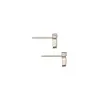 9ct Yellow Gold Diamond and 0.06ct Emerald Bezel Set Earrings