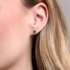 9ct Yellow Gold Emerald Cut 0.60ct Emerald Solitaire Stud Earrings