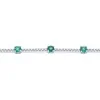 9ct White Gold Diamond 0.54ct and Emerald 1.10ct Bracelet