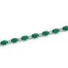 9ct White Gold 5.15ct Oval Cut Emerald & Diamond Bracelet