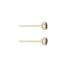 9ct Yellow Gold Amethyst Rub Over Stud Earrings