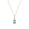 9ct Yellow Gold 0.85ct Blue Topaz Pendant