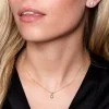 9ct Yellow Gold Aquamarine Rub Over Pendant