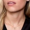 9ct Yellow Gold Aquamarine Rub Over Pendant