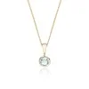 9ct Yellow Gold Aquamarine Rub Over Pendant