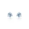 9ct White Gold Aquamarine Stud Earrings