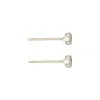9ct Yellow Gold Aquamarine Rub Over Earrings