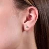 9ct Yellow Gold Aquamarine Rub Over Earrings