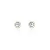 9ct Yellow Gold Aquamarine Rub Over Earrings