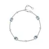 18ct White Gold Oval Cut Aquamarine 4.75ct and Diamond Bracelet