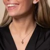 18ct White Gold Diamond 0.13ct and Citrine 0.87ct Halo Pendant