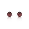 9ct White Gold 0.50ct Round Brilliant Cut Garnet Earrings