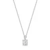 9ct White Gold Round Brilliant Cubic Zirconia Claw Set Pendant