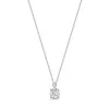 9ct White Gold Round Cubic Zirconia Pendant Necklace