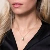 9ct Yellow Gold Cubic Zirconia Open Leaf Pendant