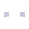9ct White Gold Princess Cut Cubic Zirconia Stud Earrings