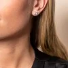 9ct White Gold Princess Cut Cubic Zirconia Stud Earrings
