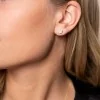 9ct Yellow Gold Brilliant Cut Cubic Zirconia Stud Earrings