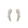 9ct Yellow Gold Brilliant Cut Cubic Zirconia Climber Earrings
