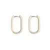 9ct Yellow Gold Pavé Set Cubic Zirconia Hoop Earrings