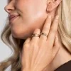 9ct Yellow Gold Micro Cubic Zirconia Hoop Earrings
