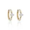 9ct Yellow Gold Micro Cubic Zirconia Hoop Earrings