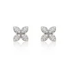 9ct Yellow Gold Cubic Zirconia Sweet Flower Earrings