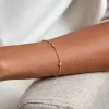 9ct Yellow Gold Cubic Zirconia Staggered Rub Over Bracelet