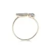 9ct Yellow Gold Cubic Zirconia Textured Disc Ring
