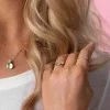 9ct Yellow Gold Cubic Zirconia Textured Disc Ring