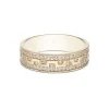 9ct Yellow Gold Cubic Zirconia Aztec Ring