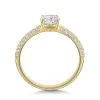 9ct Yellow Gold Round Brilliant Cubic Zirconia Shoulders Ring
