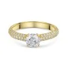 9ct Yellow Gold Round Brilliant Cubic Zirconia Shoulders Ring