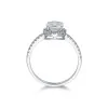 9ct White Gold Brilliant Cut Cubic Zirconia Halo Ring