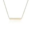 9ct Yellow Gold Plain Bar Necklet