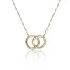 9ct Yellow Gold Double Circle Necklace