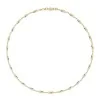 9ct Yellow & White Gold Two Tone Twisted Bead Necklet
