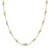 9ct Yellow & White Gold Two Tone Twisted Bead Necklet