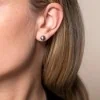 9ct White Gold Large Ball Stud Earrings