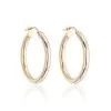 9ct Yellow Gold Plain Tubular Hoop Earrings