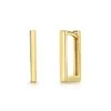 9ct Yellow Gold 13.5mm x 1.5mm Rectangular Hoop Earrings