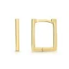 9ct Yellow Gold 13.5mm x 1.5mm Rectangular Hoop Earrings