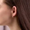 9ct Yellow Gold Abstract Hoop Earrings