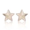 9ct Yellow Gold Diamond Cut Star Stud Earrings