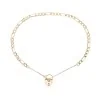 9ct Yellow Gold Figaro Padlock Bracelet