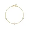 9ct Yellow Gold Mother of Pearl Clover Bracelet