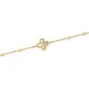 9ct Yellow Gold Mother of Pearl Clover Bracelet 