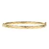 9ct Yellow Gold Textured Line Bangle