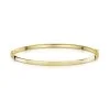 9ct Yellow Gold 3mm Rectangular Tube Oval Bangle