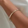 9ct Yellow & White Gold Two-Tone Bangle